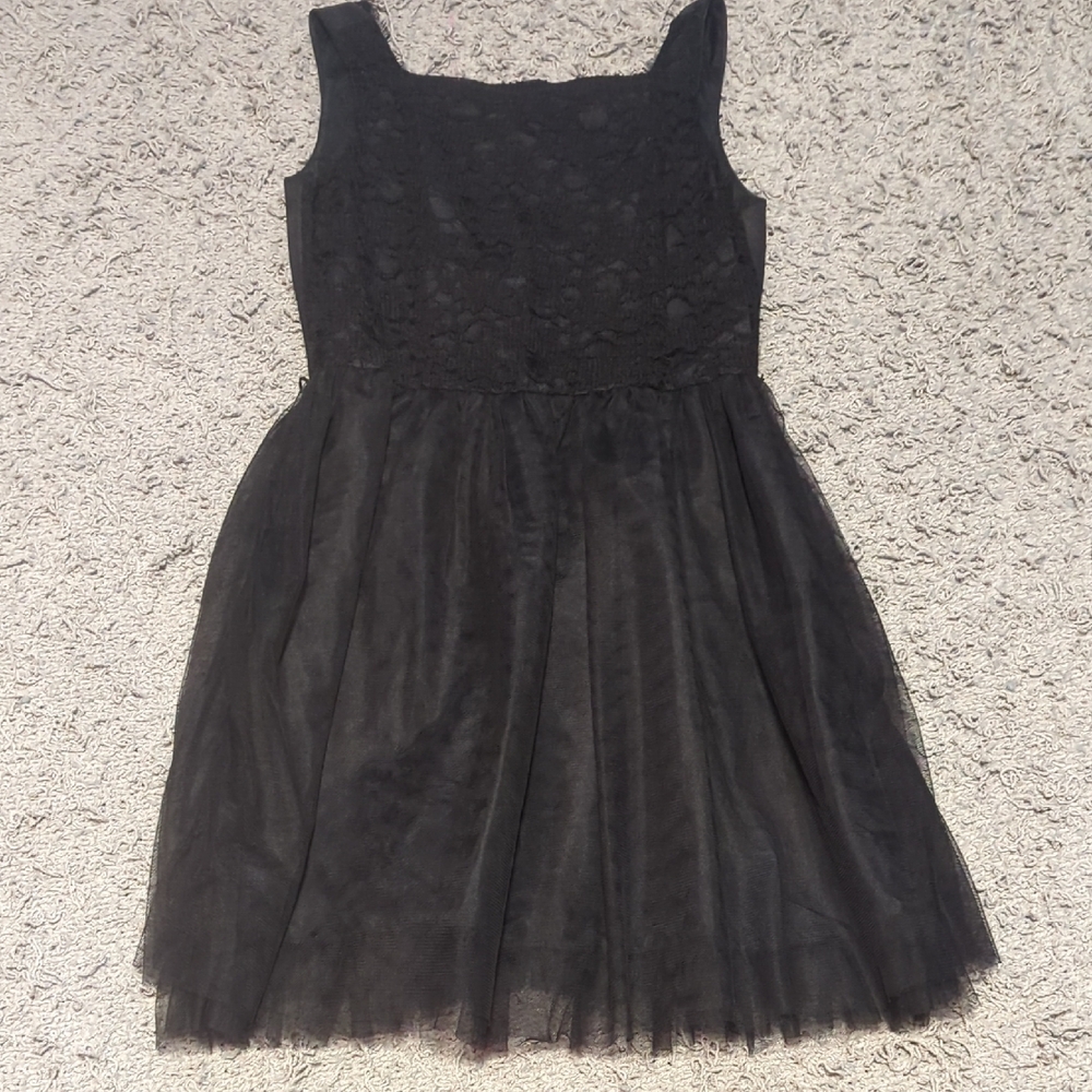 Princess Vera Wang Black Lace Kids Dress